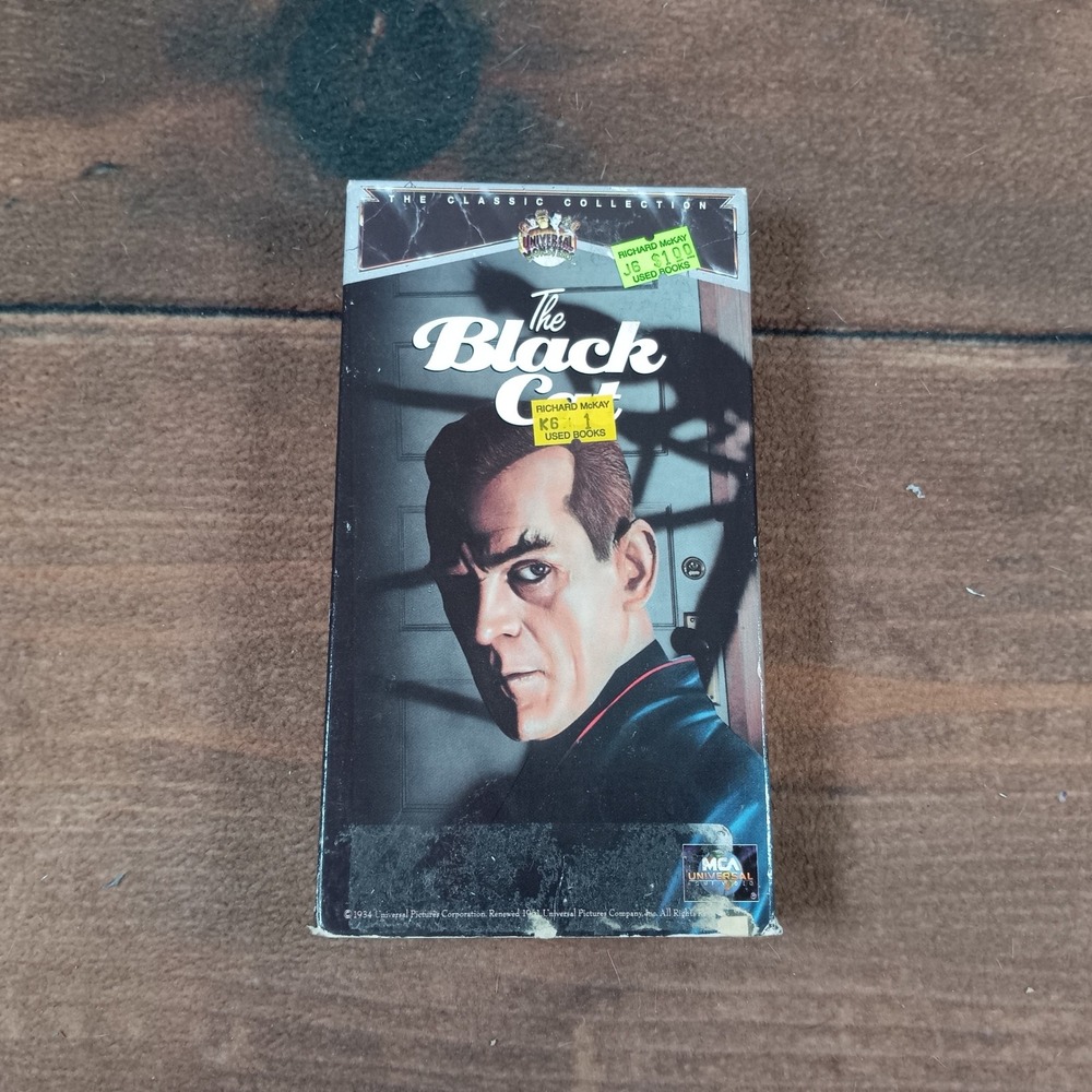 The Black Cat MCA Universal Horror VHS Tape Classic Collection